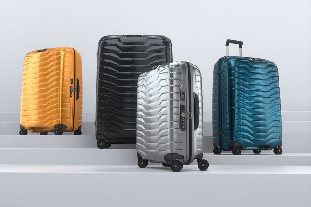 Valise Samsonite Proxis en Roxkin chez Maroquinerie Jourdan a Bruxelles