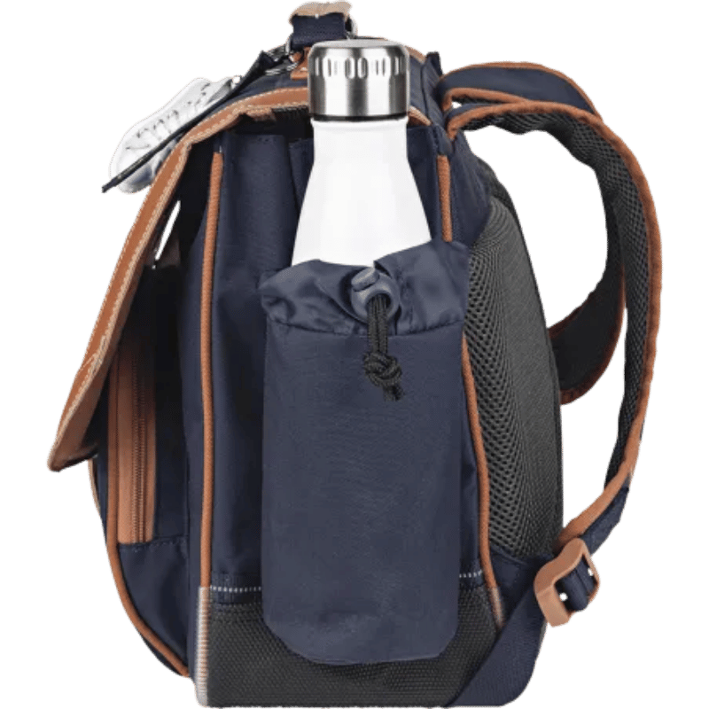 Cartable Camille bleu 38cm poche gourde - 33111-1