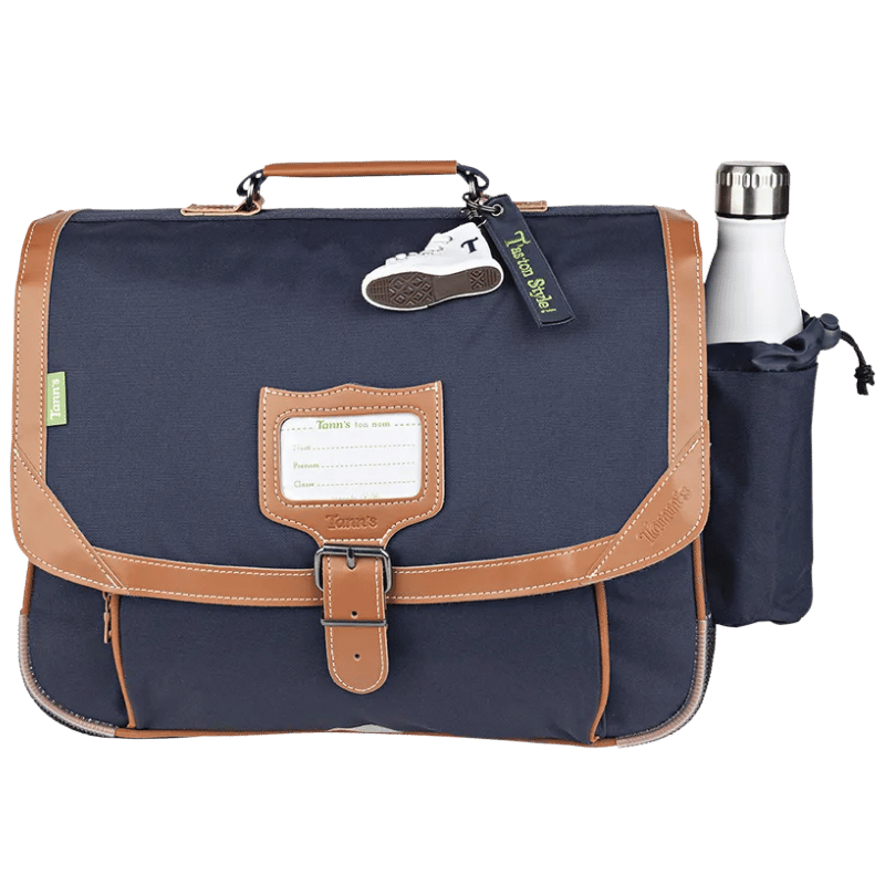 Cartable Camille bleu 38cm poche gourde - 33111