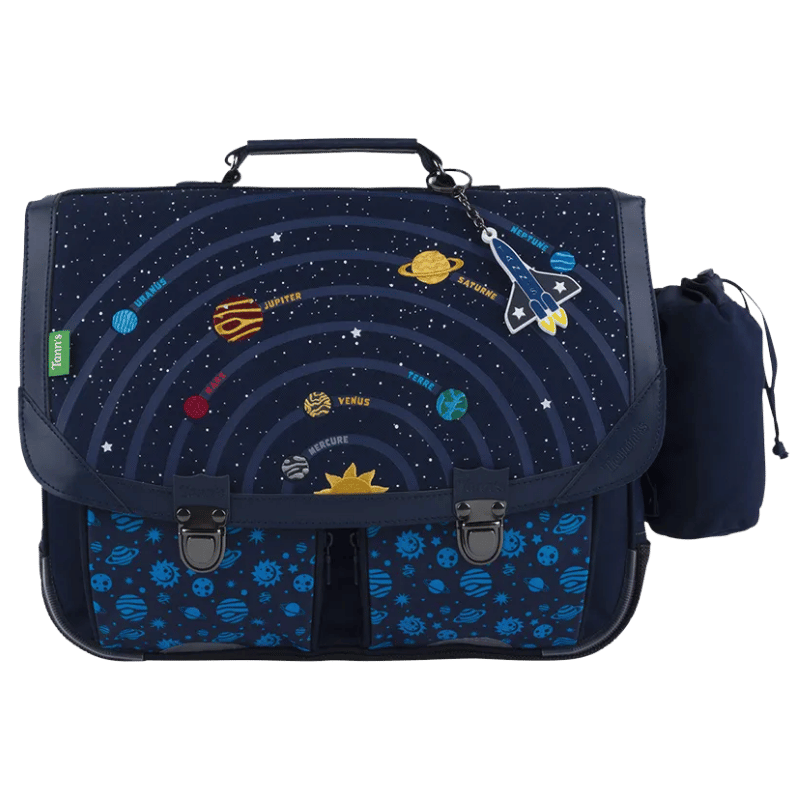Cartable Tann's Gabriel bleu 38cm poche gourde - 44151