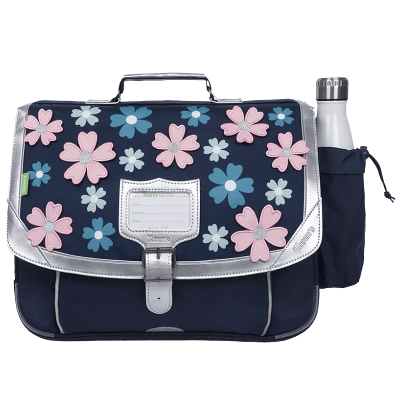 Cartable Tann's Hortense bleu 38cm poche gourde - 38268