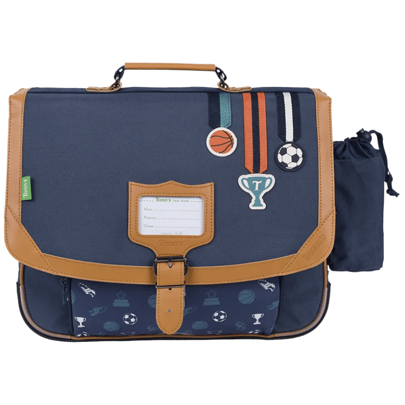 Cartable Tann's Paco bleu 38cm poche gourde - 382512