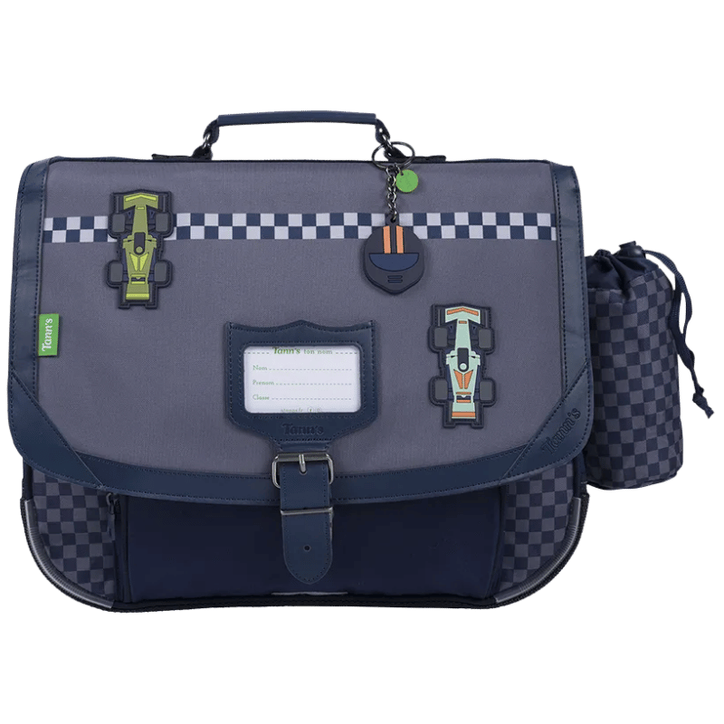 Cartable Tann's Romain gris 38cm poche gourde - 382511