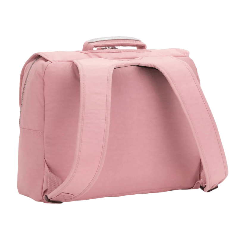 Cartable Kipling Iniko Bridal Rose, vue de dos, Maroquinerie Jourdan Bruxelles