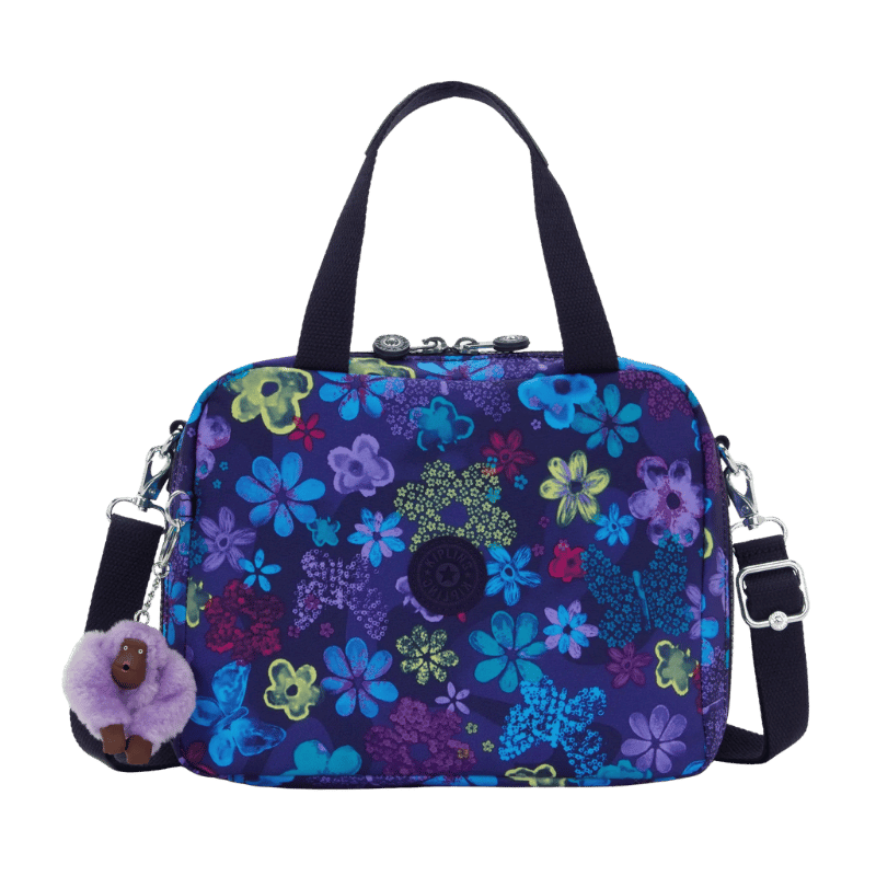 Sac repas Kipling Miyo Dark Flower Stamp, Maroquinerie Jourdan Bruxelles